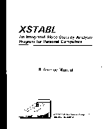 cover of XSTABL User's Guide for Version 4