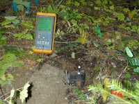 oscilloscope and impacter in ground