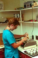 Preparing samples in the lab